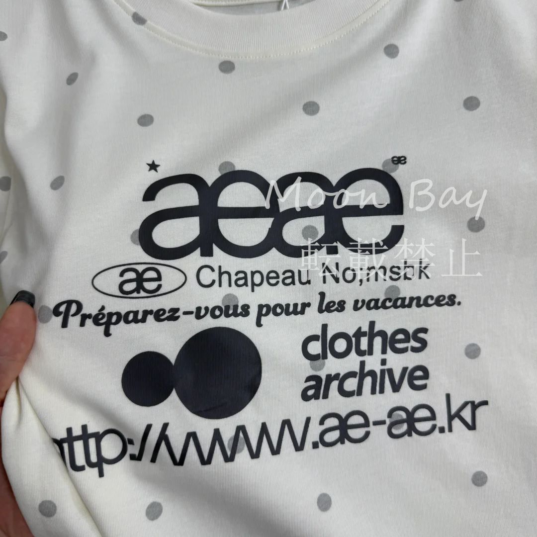新品未使用 韓国 Y2K 人気 AEAE エーイーエーイー WEB LOGO DOT