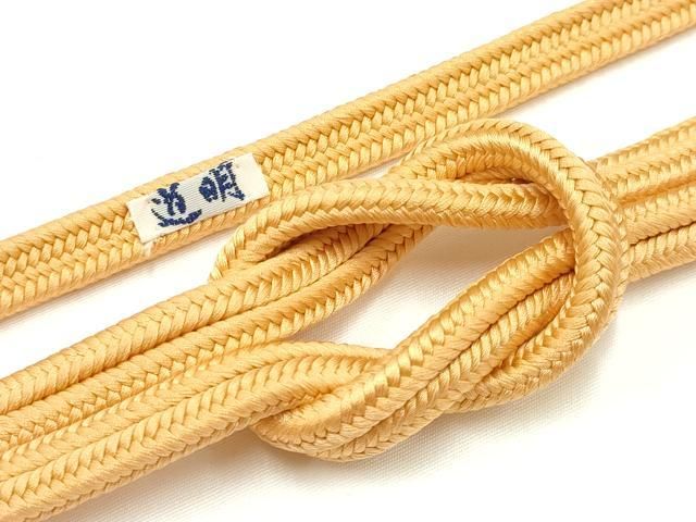 平和屋着物● 上 有職組紐道明 帯締め 冠組 黄茶色 宮内庁御用 国立博物館御用 東京芸術大学御用 AABA9955ay