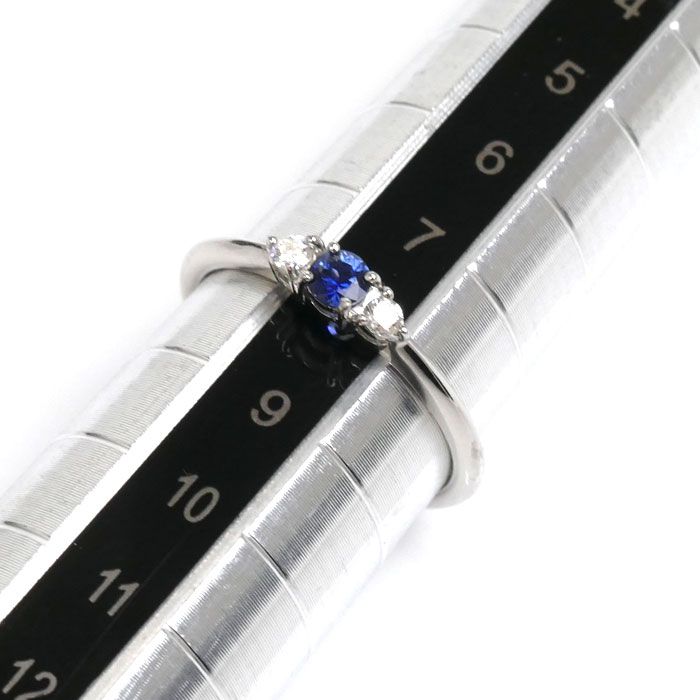 STAR JEWELRY スタージュエリー Pt950プラチナ サファイア ダイヤ リング・指輪 サファイア ダイヤモンド0.05ct 8号 2.1g  レディース 中古 美品 - メルカリ