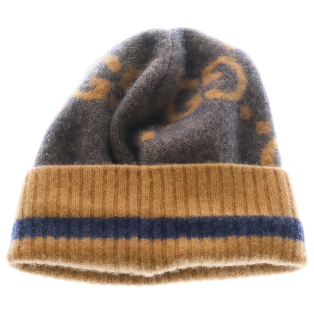 GUCCI (グッチ) GG Knit Cashmere Hat 総柄カシミヤニット