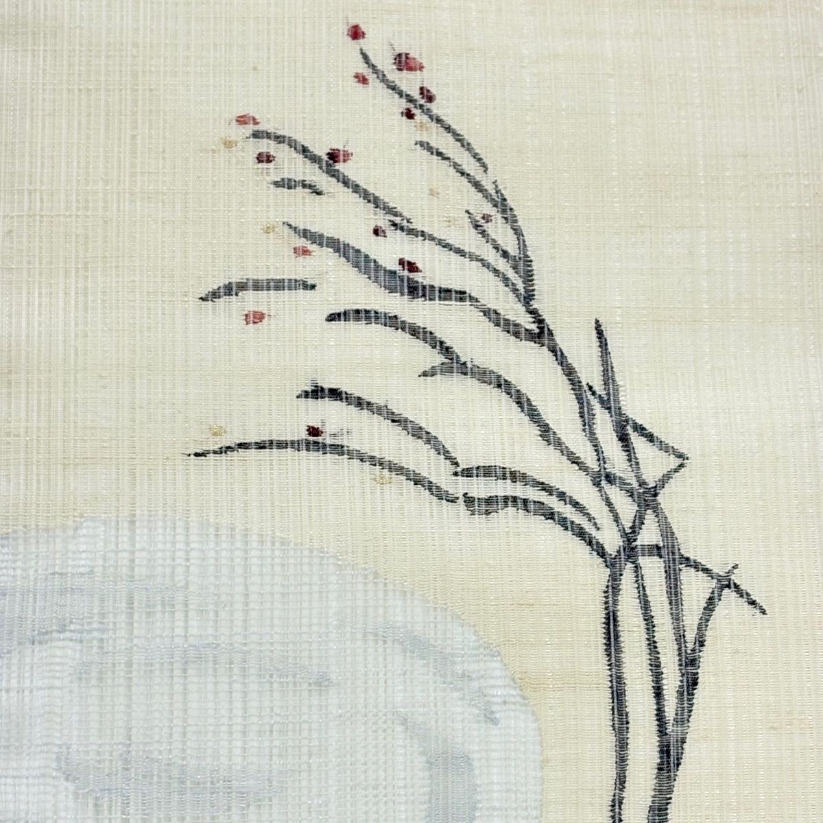 紬 身丈159.5cm 裄丈65cm M 単衣 名古屋帯セット 紫根 落款 証紙  