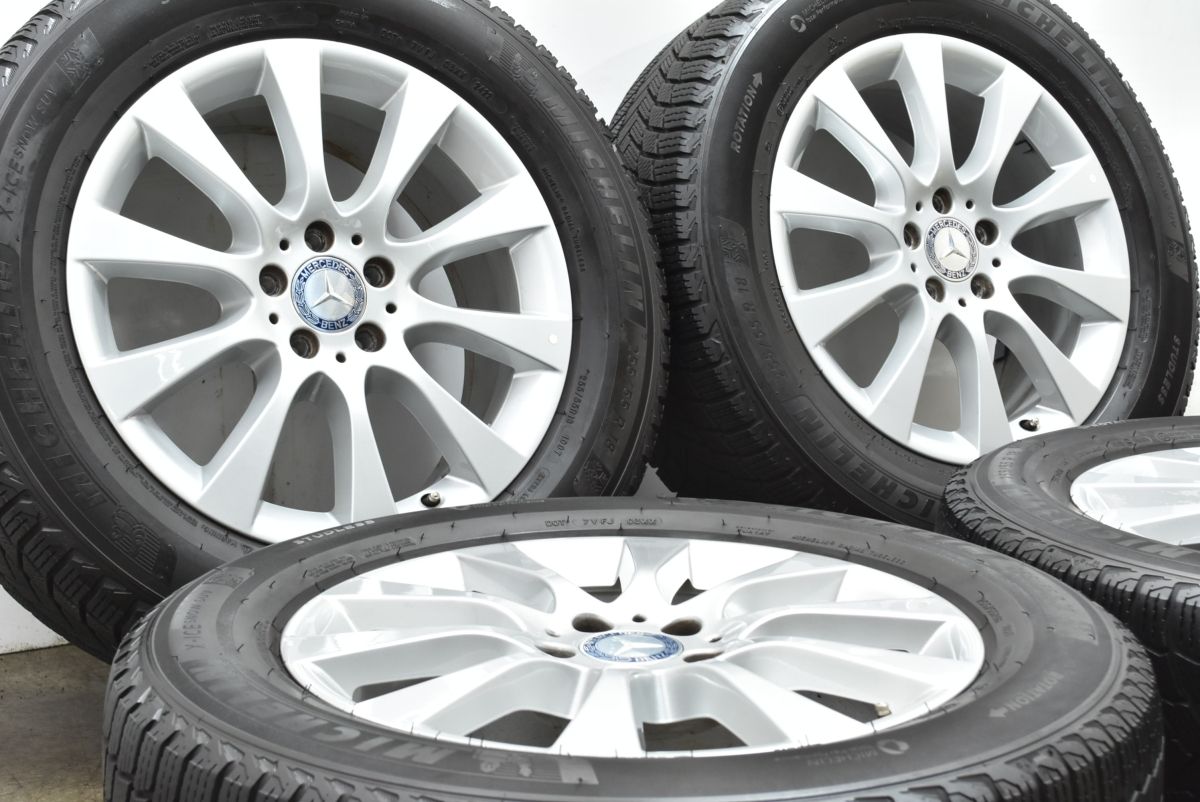 バリ溝 ベンツ W166 MLクラス 純正 18in 8J 56 PCD112 ミシュラン X-ICE SNOW SUV 255 55R18 品番 A1664010602 GLE 流用