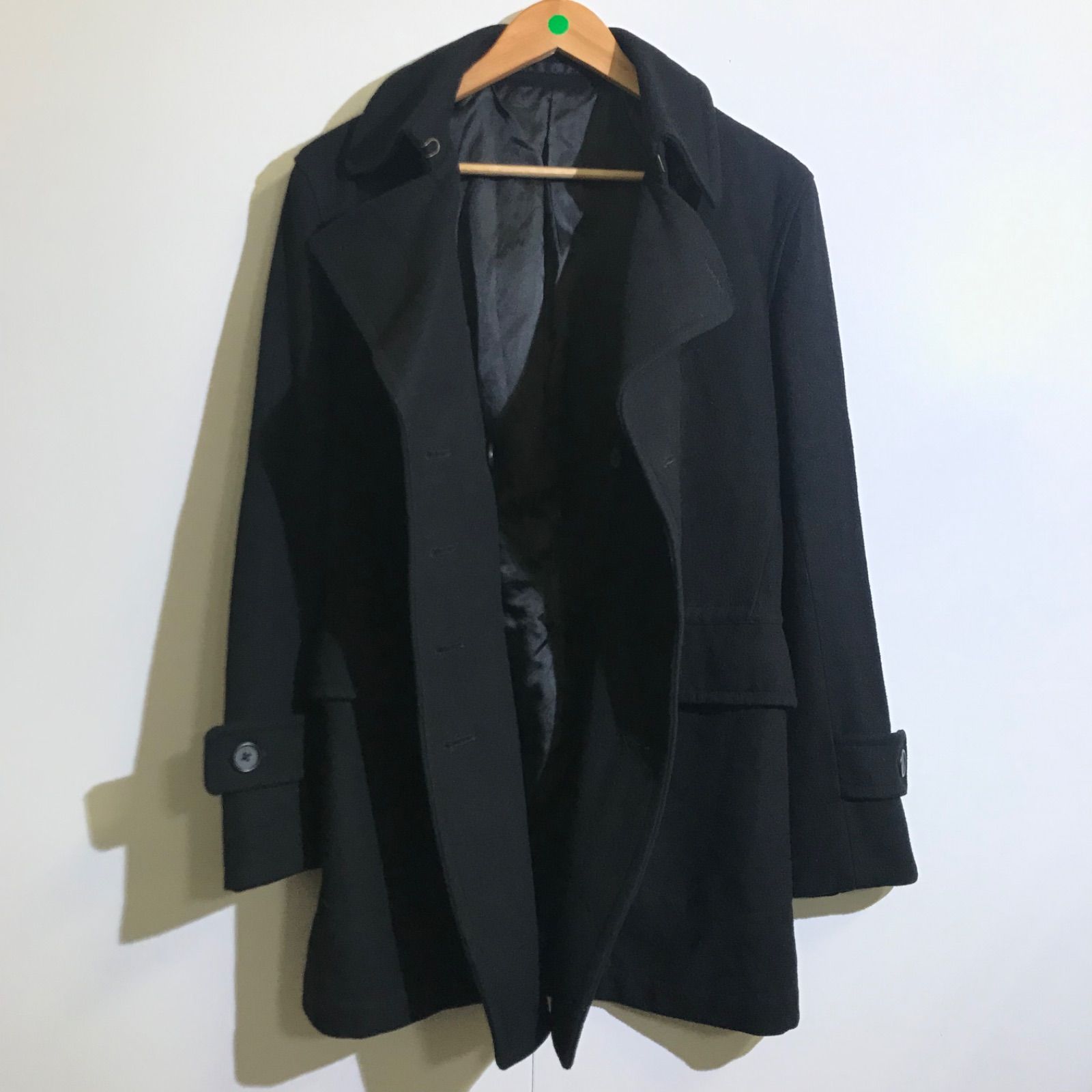 PPFM ウールダブルPコート ブラック メンズ Mサイズ - メルカリ