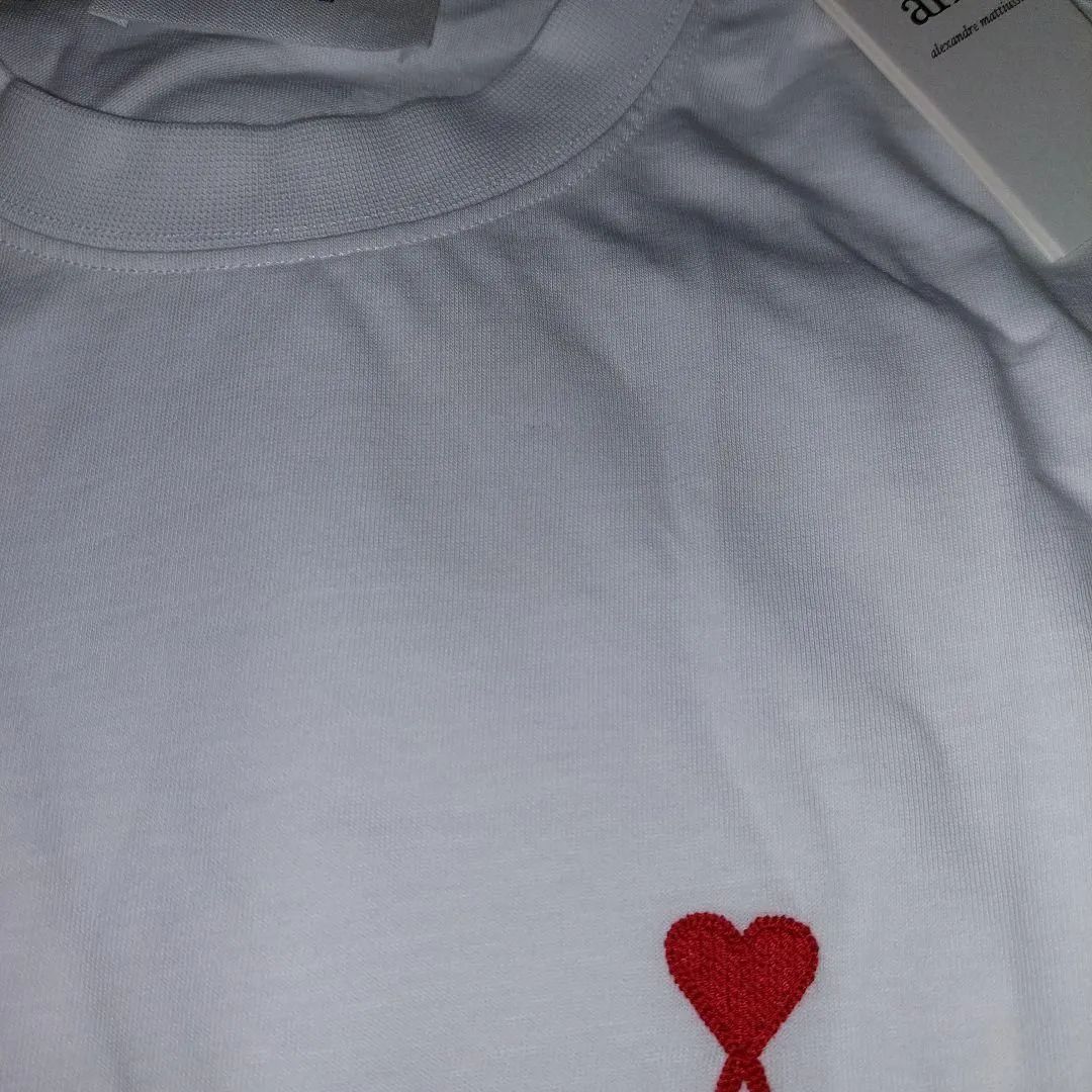 初売り AMI paris DE COEUR コットンロゴTシャツ BTS着用ベージュ 