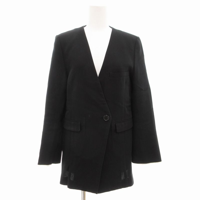 ENFÖLD ノーカラージャケット 36 ブラック 美品 ENFOLD ブラック ノー