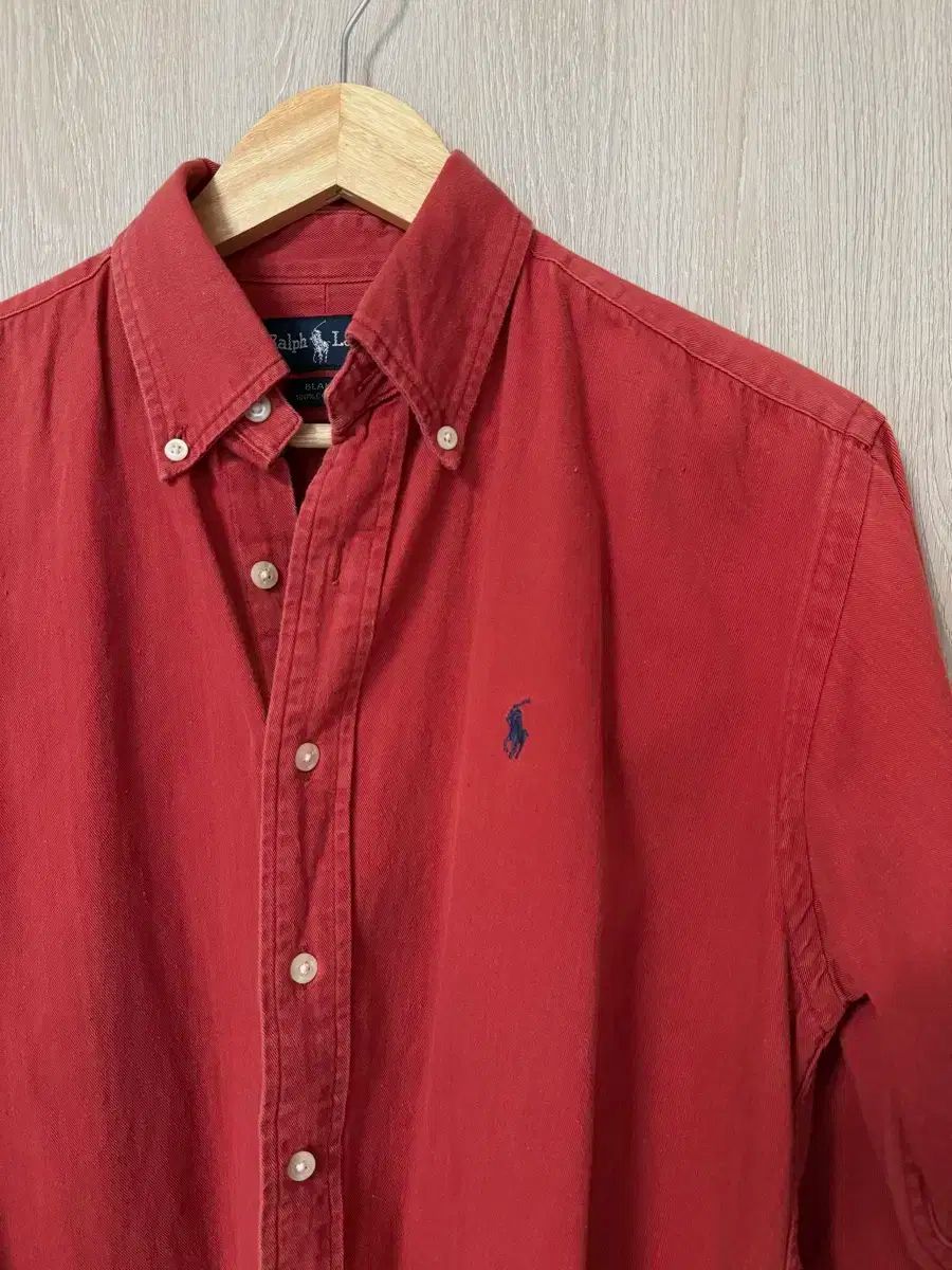 ポロラルフローレン ブレイク コットン シャツ レッド S