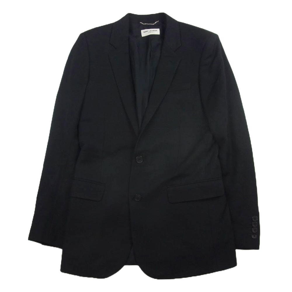 SAINT LAURENT サンローラン エディ期 シングルブレスト 2B テーラード ジャケット ブラック系 44【中古】
