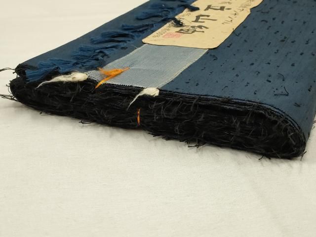 平和屋着物□男性 紬 横段文 正絹 逸品 未使用 AAAY7832ru 平和屋