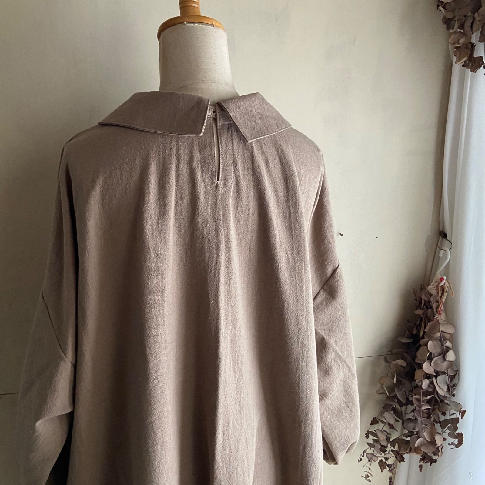 丸襟 Aラインワンピース