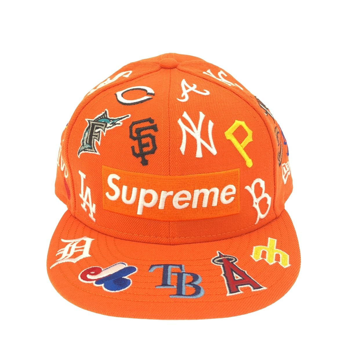 Supreme×NEWERA シュプリーム ニューエラ 20SS MLB BOX LOGO CAP ボックスロゴキャップ オレンジ 7 8|5