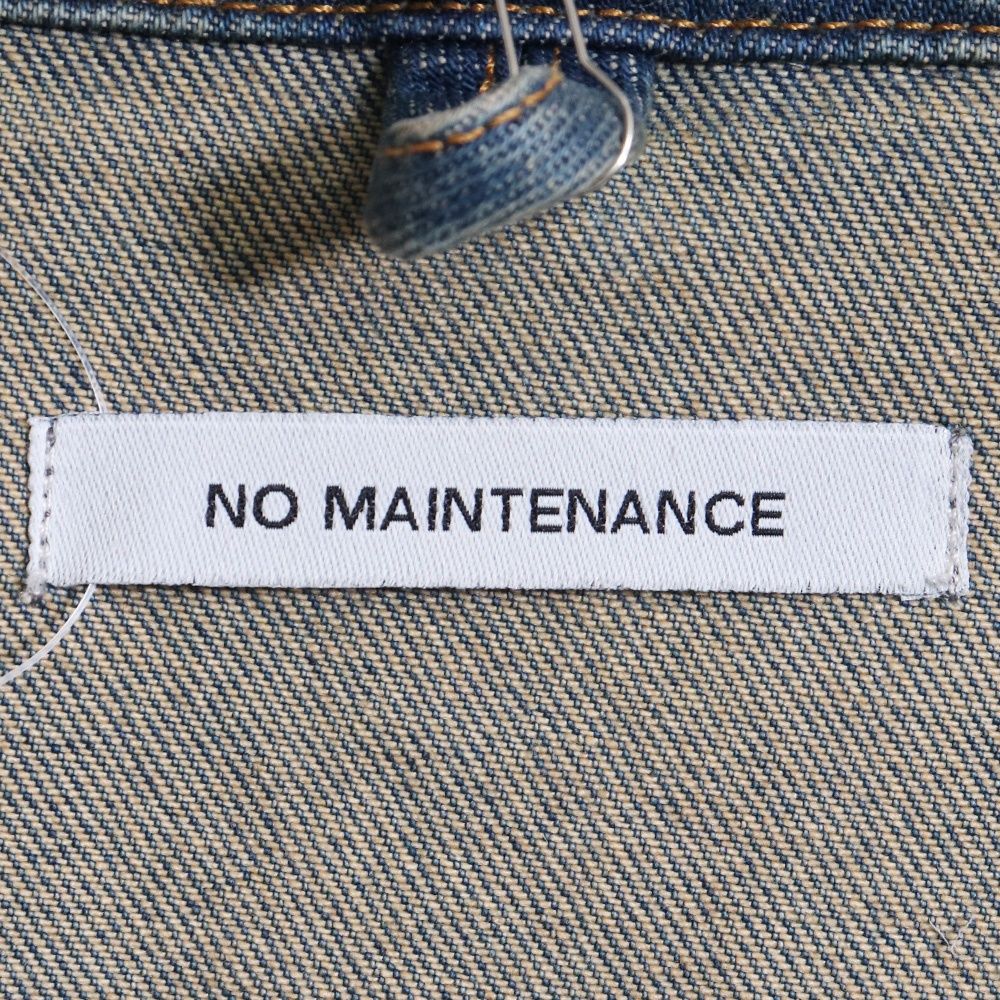 NO MAINTENANCE Sand-Wash Mechanic Jacket Sサイズ インディゴ RN