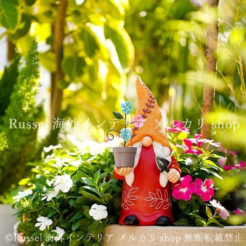 ガーデンライト ノーム ソーラー プラスチック 太陽光 妖精 かわいい ガーデンオブジェ ガーデンオーナメント ガーデニング 雑貨 ガーデン雑貨 ガーデンインテリア ガーデン インテリア 庭の装飾 お洒落 おしゃれ 4-7