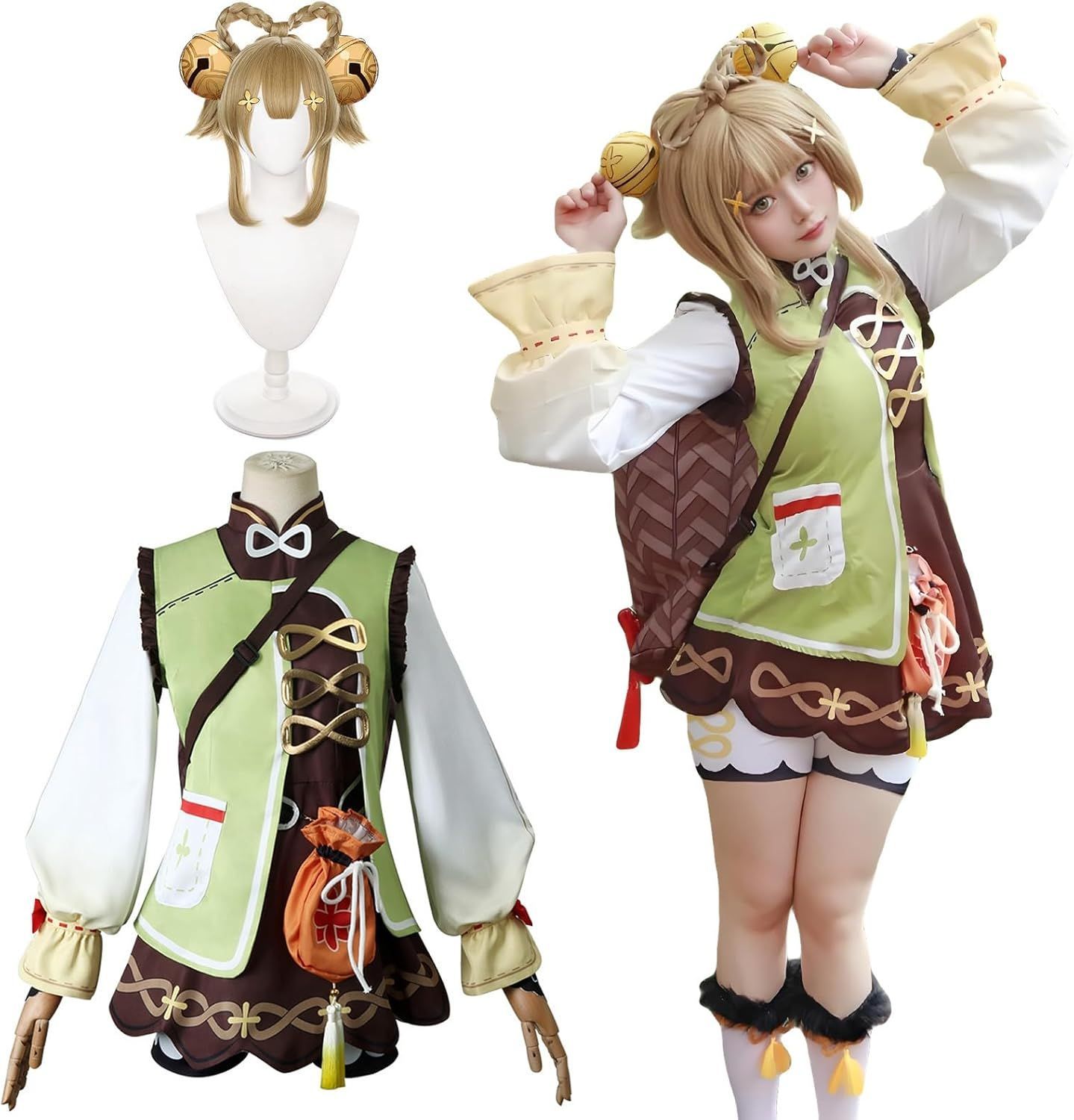 ウィッグ付き】ヨォーヨ コスプレ ウィッグ付き 幼い弟子 原神