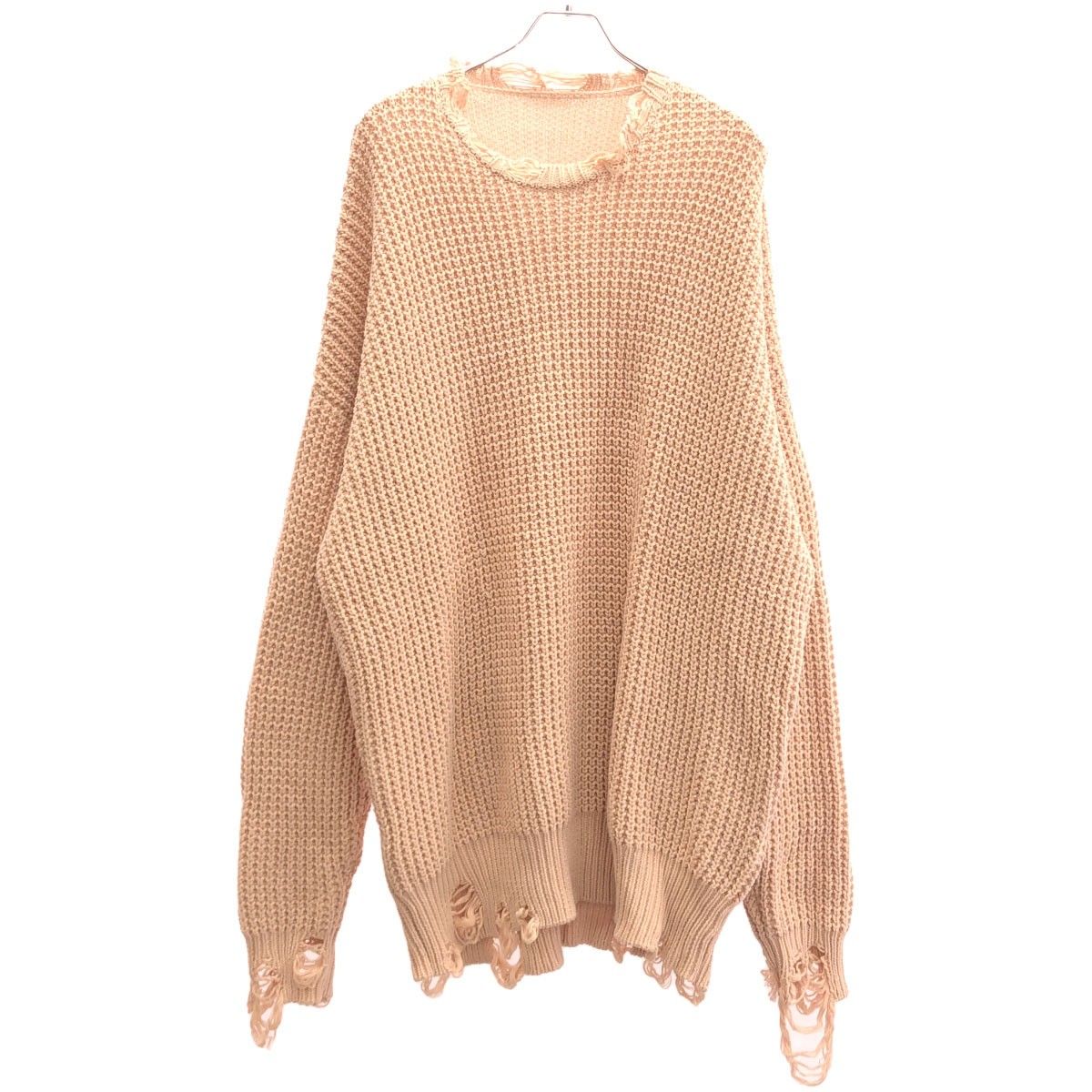 CVTVLIST カタリスト CRASH KNIT クラッシュ加工プルオーバーニットセーター 220109RF01 ピンク F