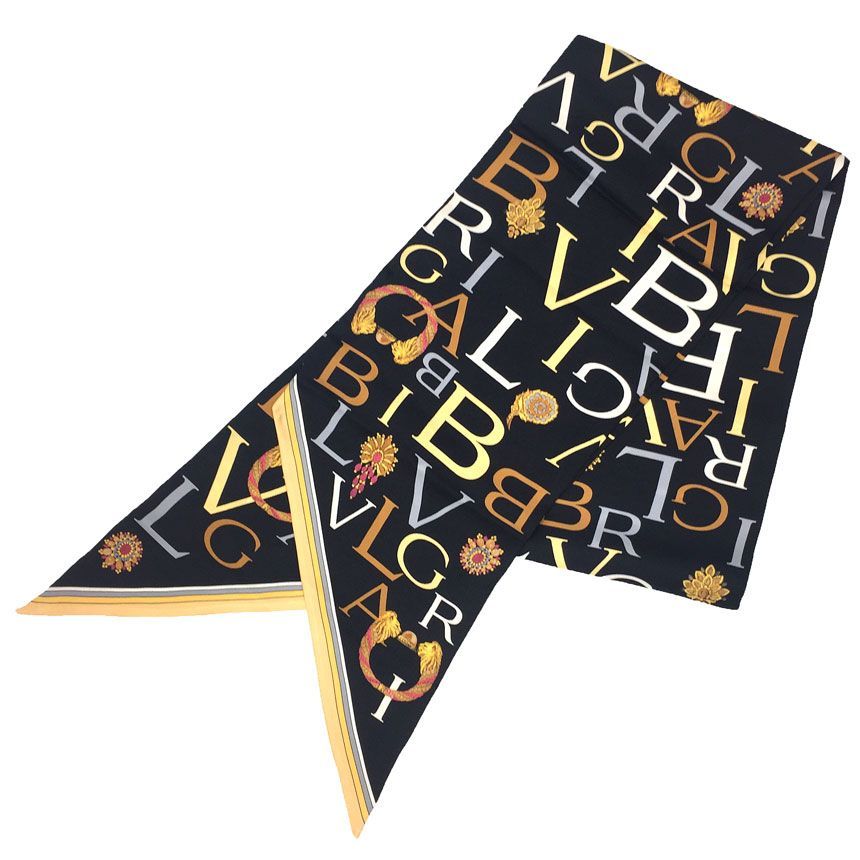 BVLGARI ヘリテージ ミニ 軽 シェリー スカーフ【ブルガリ】 