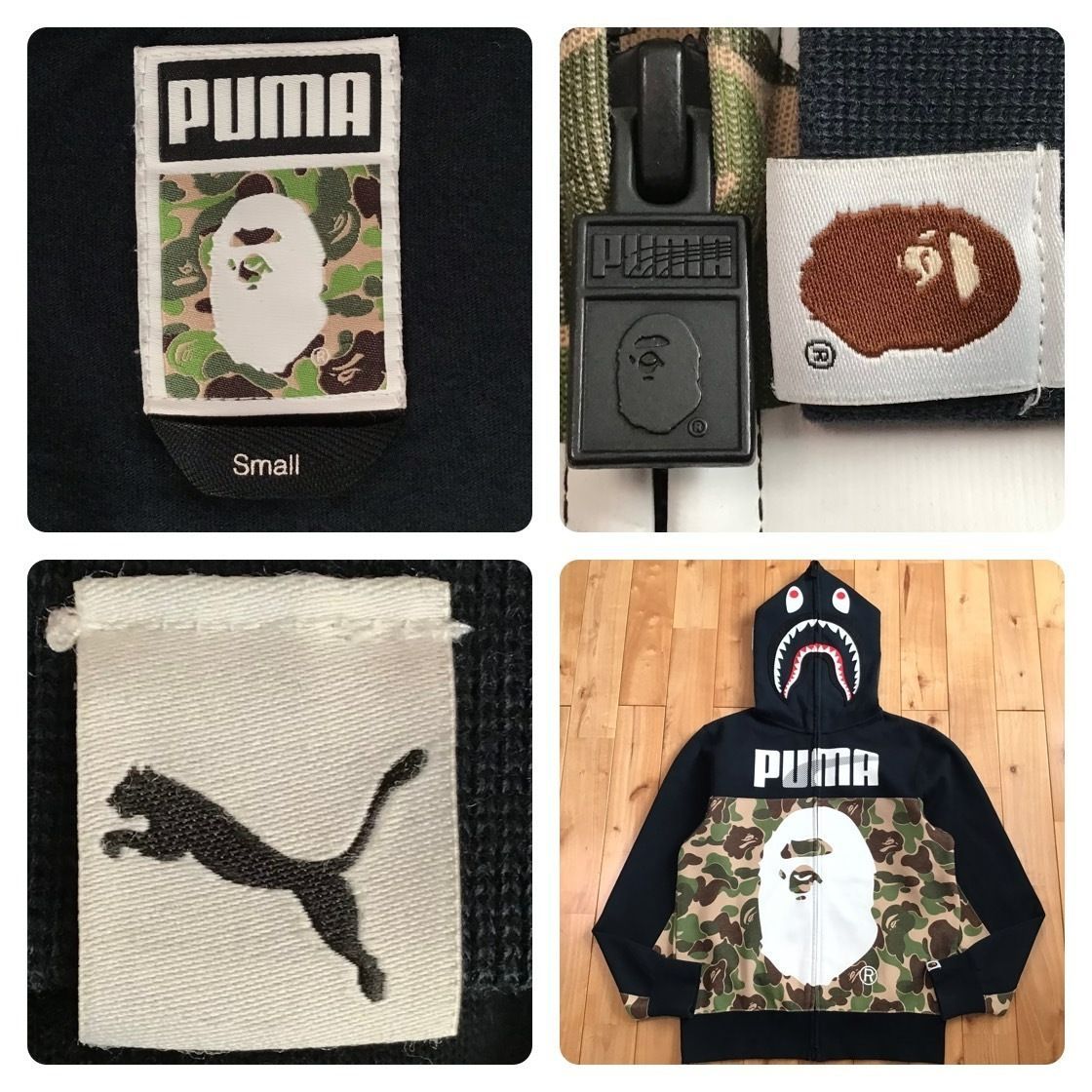 BTS着用 \"BAPE×PUMA\" SHARK パーカー　サイズL BAPE PUMA シャークパーカー BTS V テテ 000000007551 - メルカリ
