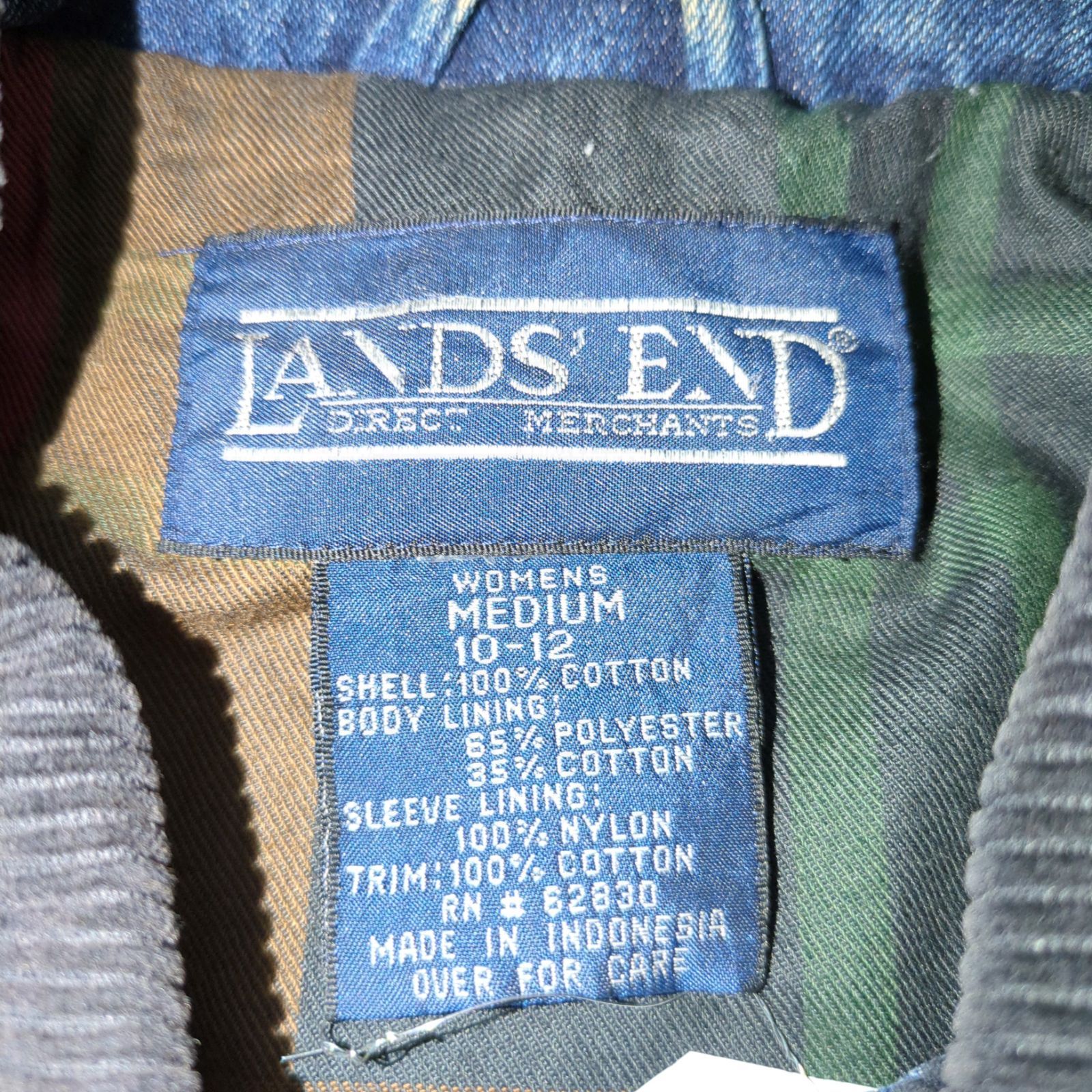 90s LANDSEND デニムハンティングカバーオール 裏地付