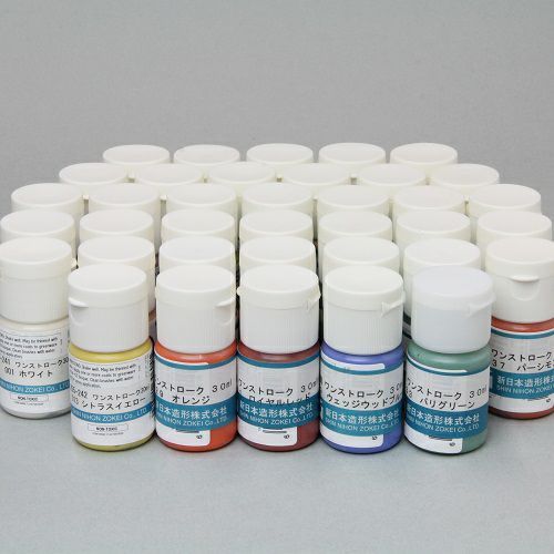 下絵の具ワンストローク 37色セット 30mL カラフル 鮮やかなオシャレ 下絵具 液体 絵具