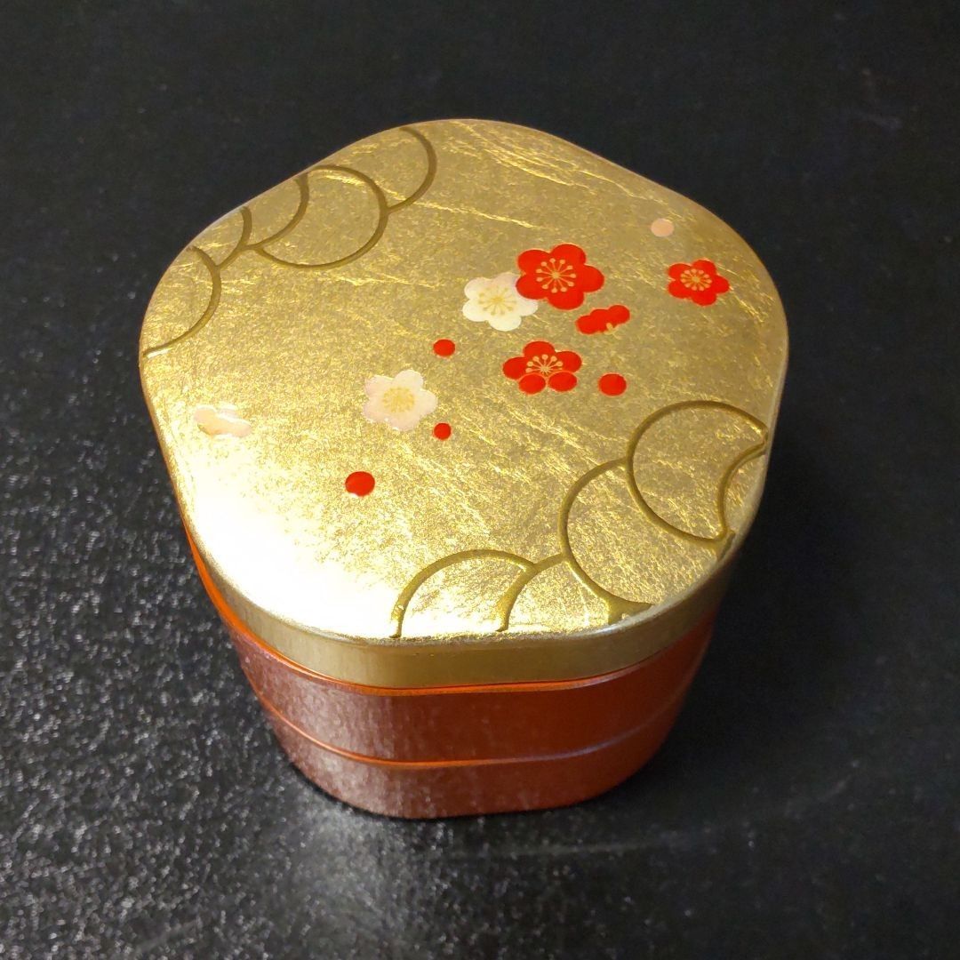 金沢 金箔 箔一 漆器 梅型小重 伝統工芸品 小物入れ 菓子入れ - メルカリ