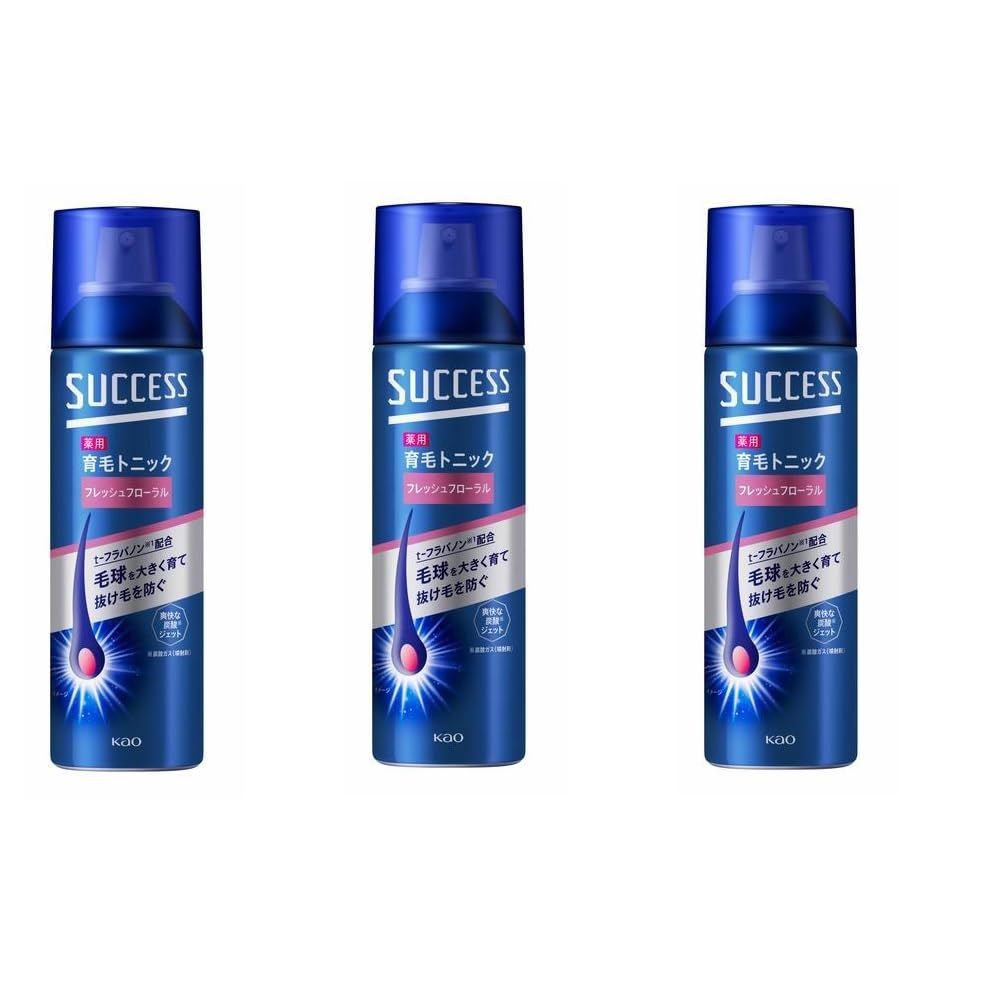 【花王】サクセス　薬用育毛トニック　フレッシュフローラルの香り　１８０ｇ ×３個セット