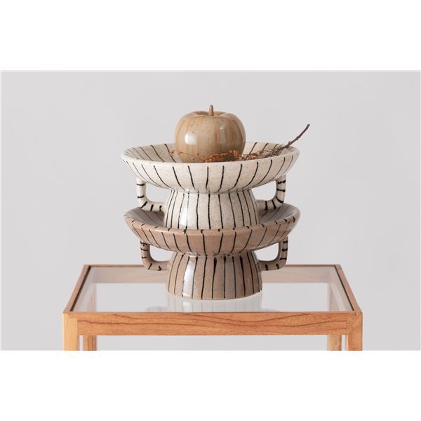 小林正明作 陶器花器 池坊 華道具 水盤 京焼 清水焼 フラワー
