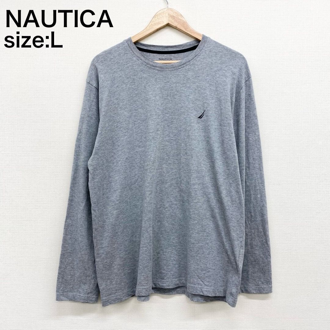 US古着 ノーティカ NAUTICA ロンT 長袖 Tシャツ ワンポイント ロゴ