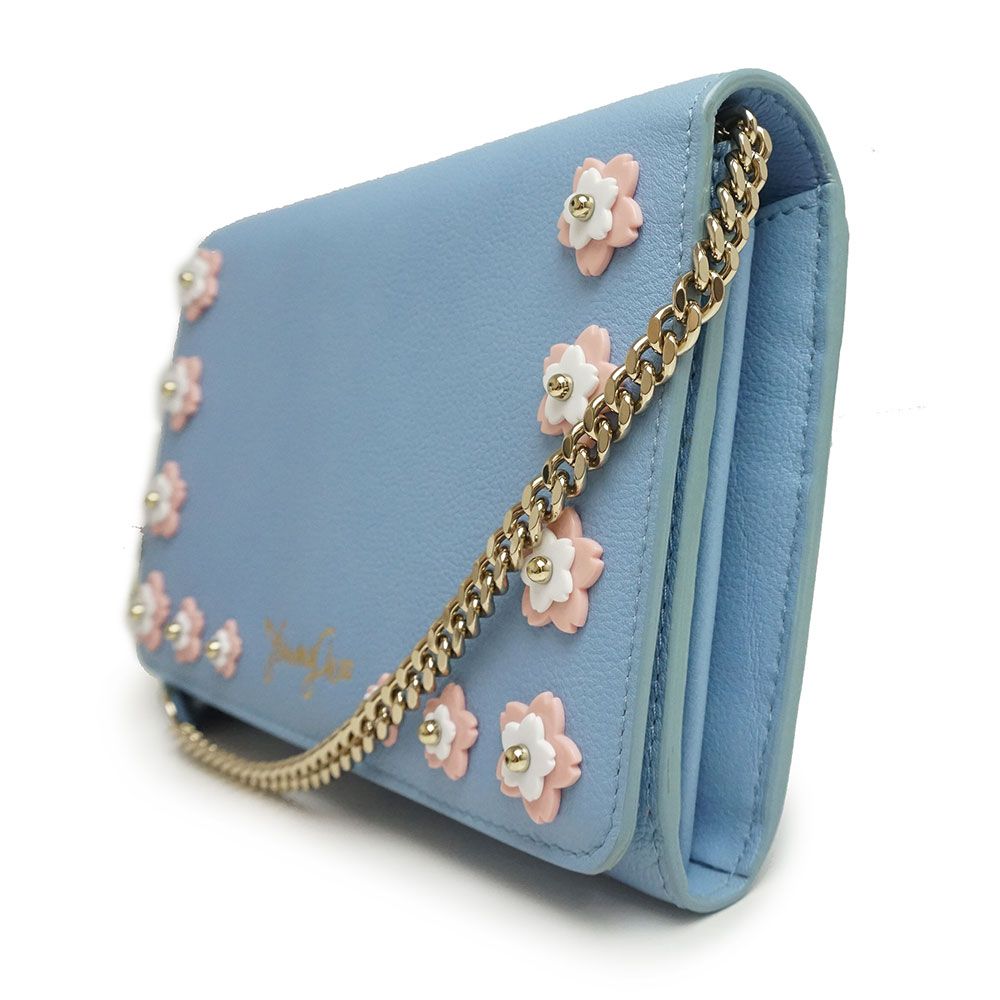 ジミーチュウ JIMMY CHOO ジュリエ フラワーガーデン 桜 花柄 ウォレットチェーン 長財布 ソフトブルー 日本限定 箱付（未使用　展示品） 楽天市場】【20%OFF】 ジミーチュウ チェーンウォレット ジュリエ