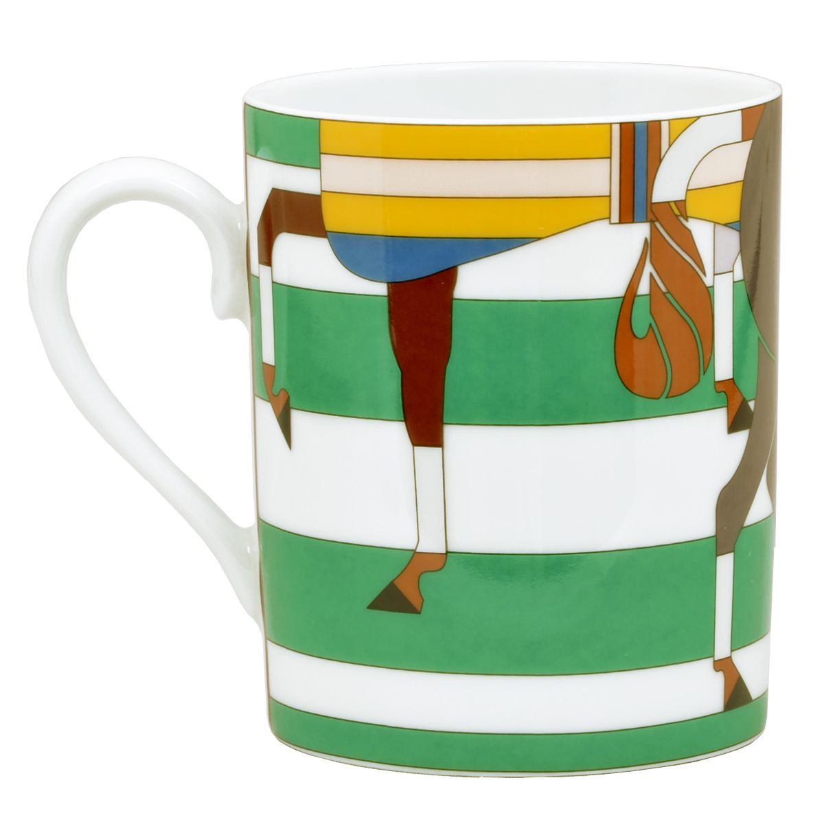 エルメス 食器 マグ HERMES 051232P No.3 300ml TASSE HAUTE ROCABAR ハイマグカップ ロカバール マグカップ 単品 グリーン系マルチカラー