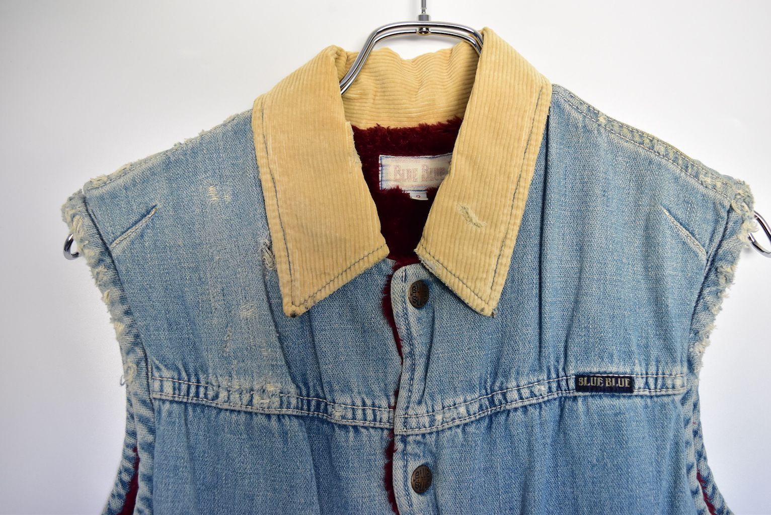 BLUE BLUE ブルーブルー 裏ボア デニム ベスト 28864 - 844 50 - メルカリ