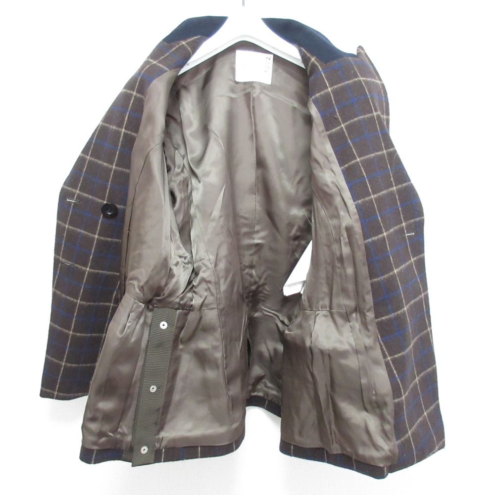 美品 20AW Sacai サカイ チェック柄 MA-1ドッキングジャケット 20 