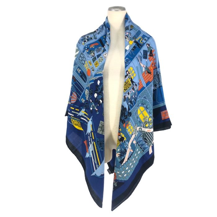 新品！Hermès エルメス カシミアシルク カレジェアン 140 HERME”S