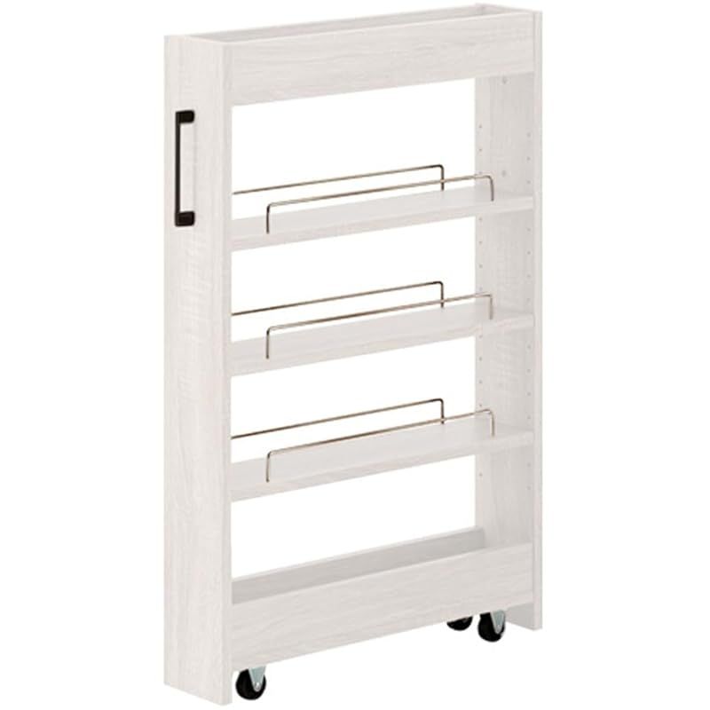 アイリスプラザ IRIS PLAZA 隙間収納ロータイプ ホワイト 幅12cm FRM-002-IR 1