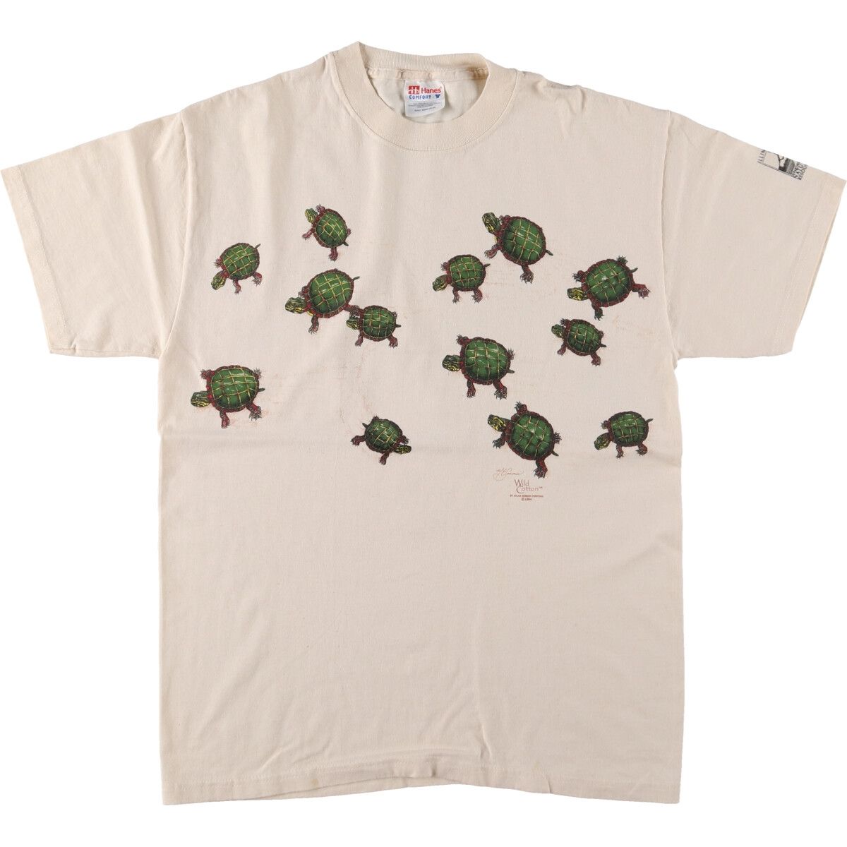 古着 90年代 ヘインズ Hanes カメ柄 アニマルTシャツ メンズM相当 ヴィンテージ/eaa467790