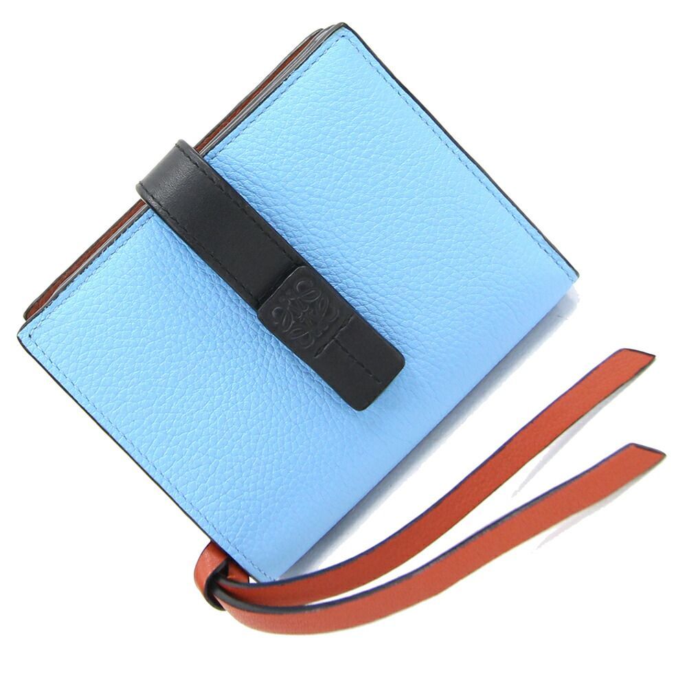 ロエベ 二つ折り財布 コンパクトジップウォレット C660Z41X01 ブルー