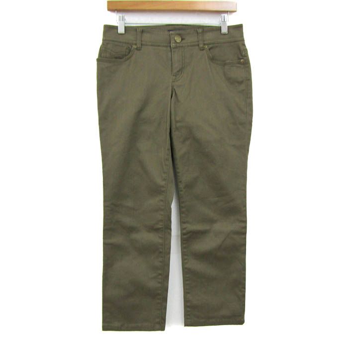 バーバリーロンドン ロングパンツ ストレッチ ブランド ボトムス ノバチェック レディース 40サイズ こげ茶 BURBERRY