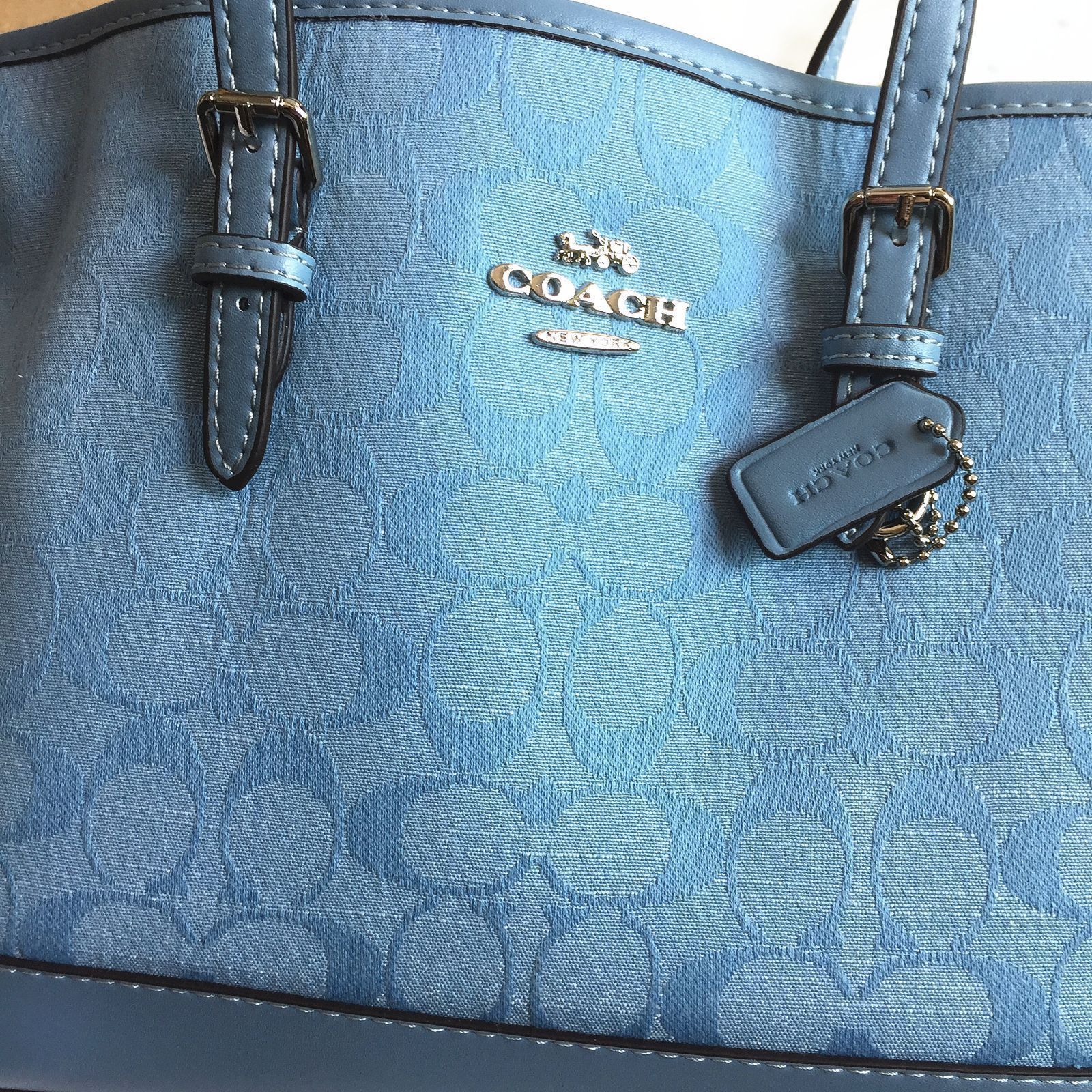 COACH コーチバッグ CH228 デニム系ブルー ハンドバッグ ショルダーバッグ トートバッグ レディース アウトレット品 保存袋付属 新品未使用  - メルカリ