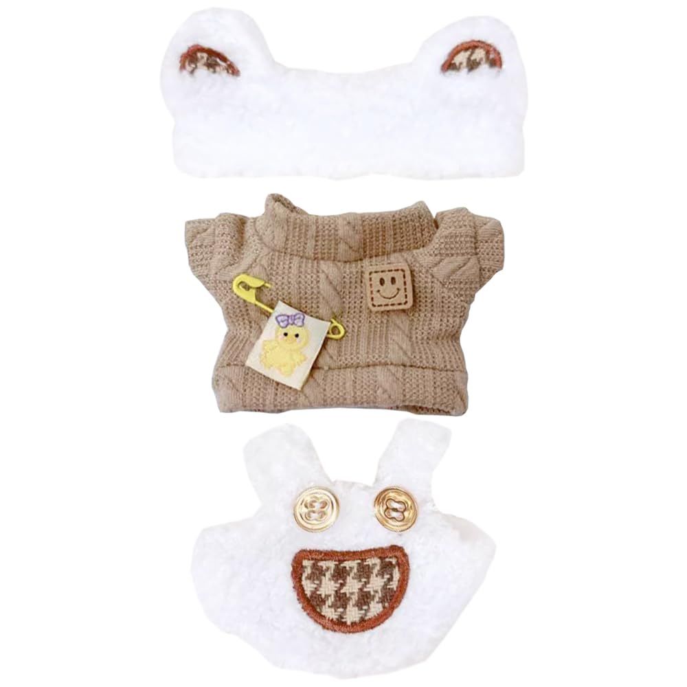 服　綿人形　着せ替え ぬいぐるみ (10cm~15cm) 20cm 　あったかベアセット　10cm~15cm 　ビブパンツ 　ジャンパー niannyyhouse　ヘッドウェア