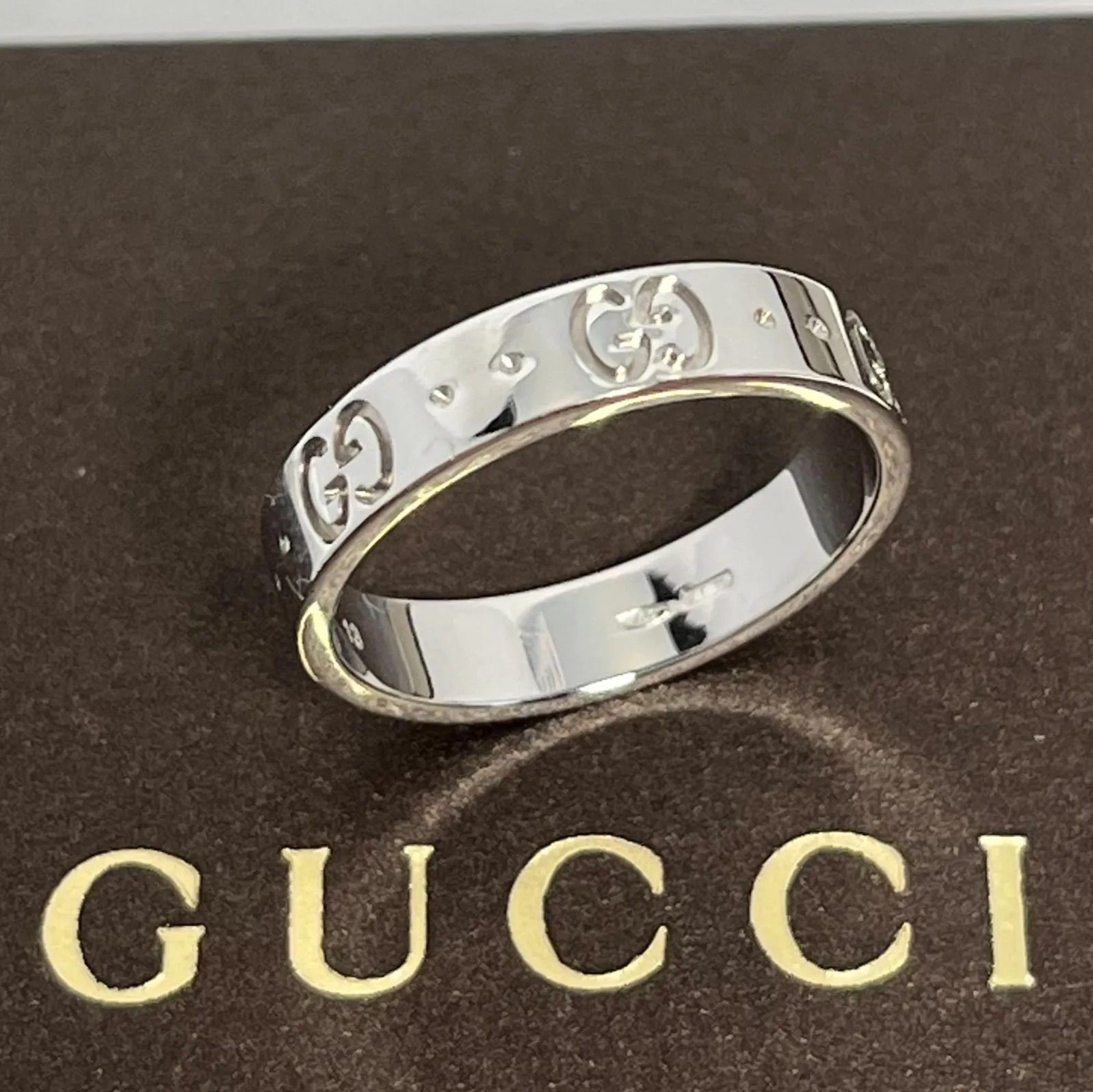 【希少/超美品】GUCCI インターロッキングG アイコンリング Au750 GUCCI グッチ アイコンインターロッキングGリング 指輪 YG