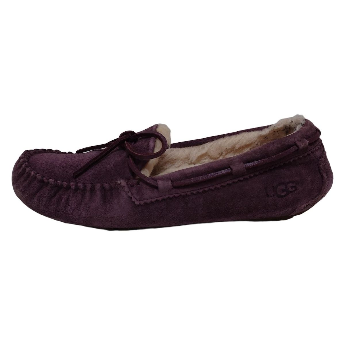 UGG アグ フラットシューズ 24 レディース ダコタ メタリック 1019069 パープル レザー ムートン