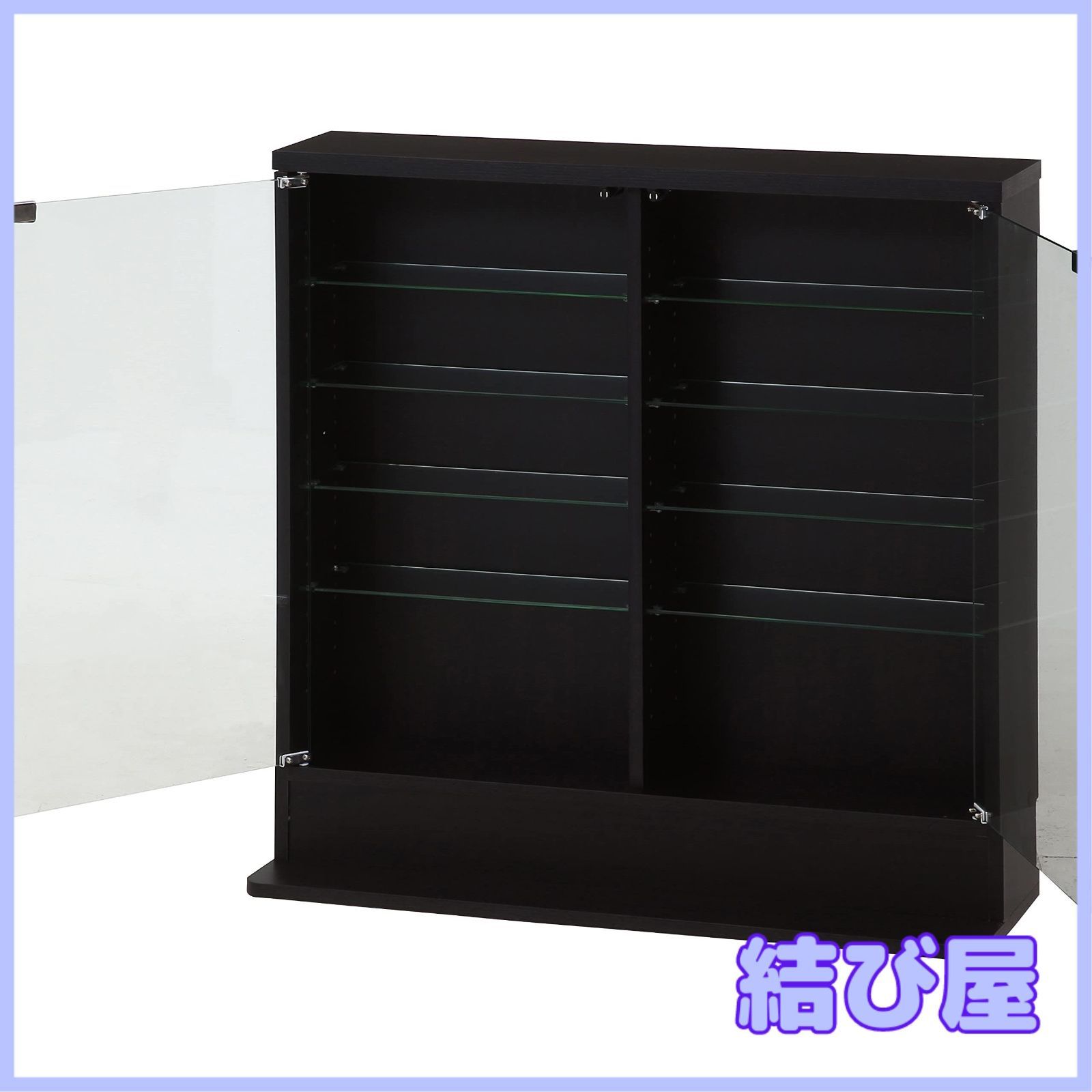 不二貿易 コレクションケース フィギュアケース 5段 ブラック 浅型