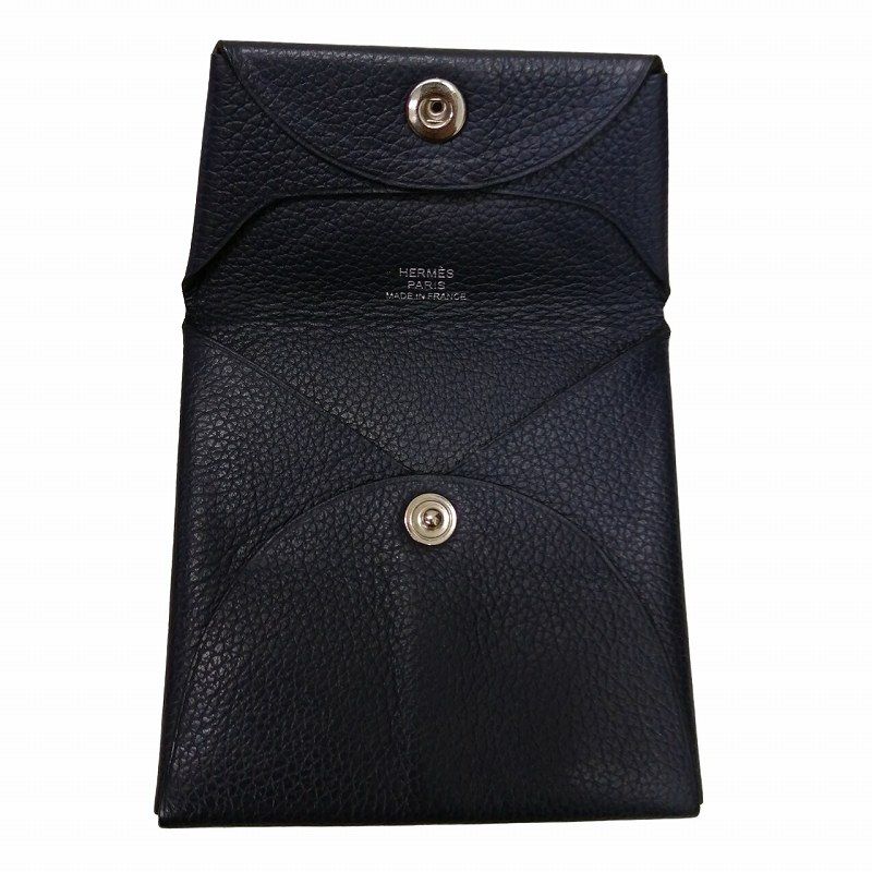 エルメス HERMES バスティア レザー コインケース 紺 ネイビー - メルカリ