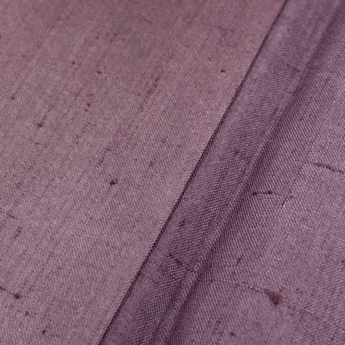 正絹　紬縮緬　ほたる暈し　ほのかに紫がかったダークブラウン　美品◾袖丈49