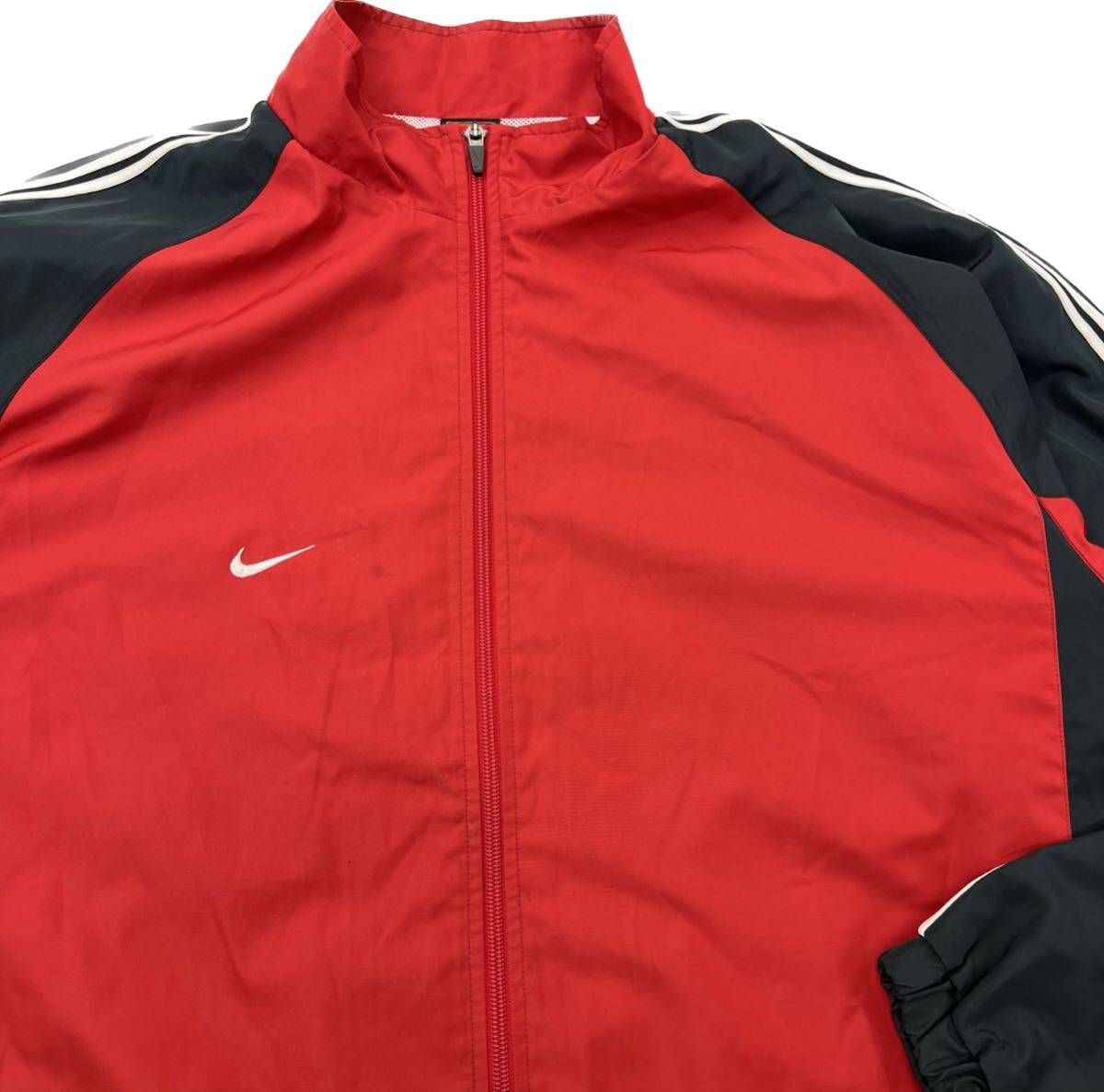 90s ☆ NIKE ナイロンジャケット ウィンドジャケット レッド ネイビー 