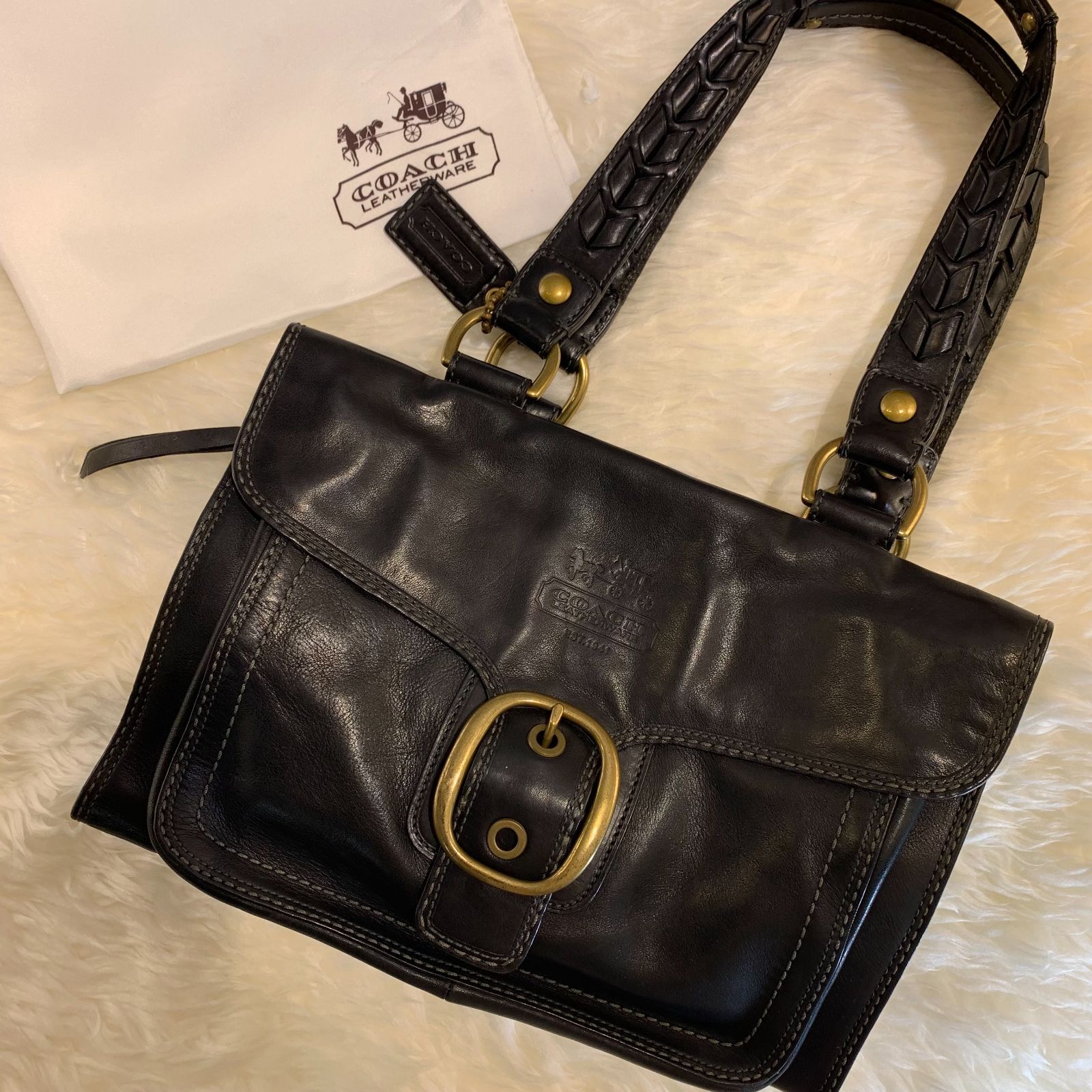 オールドコーチ 11420マディソンレザー トートバッグブラック