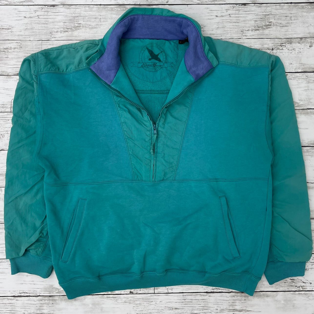 90s/黒タグ】Eddie Bauer エディーバウアー ハーフジップ プル