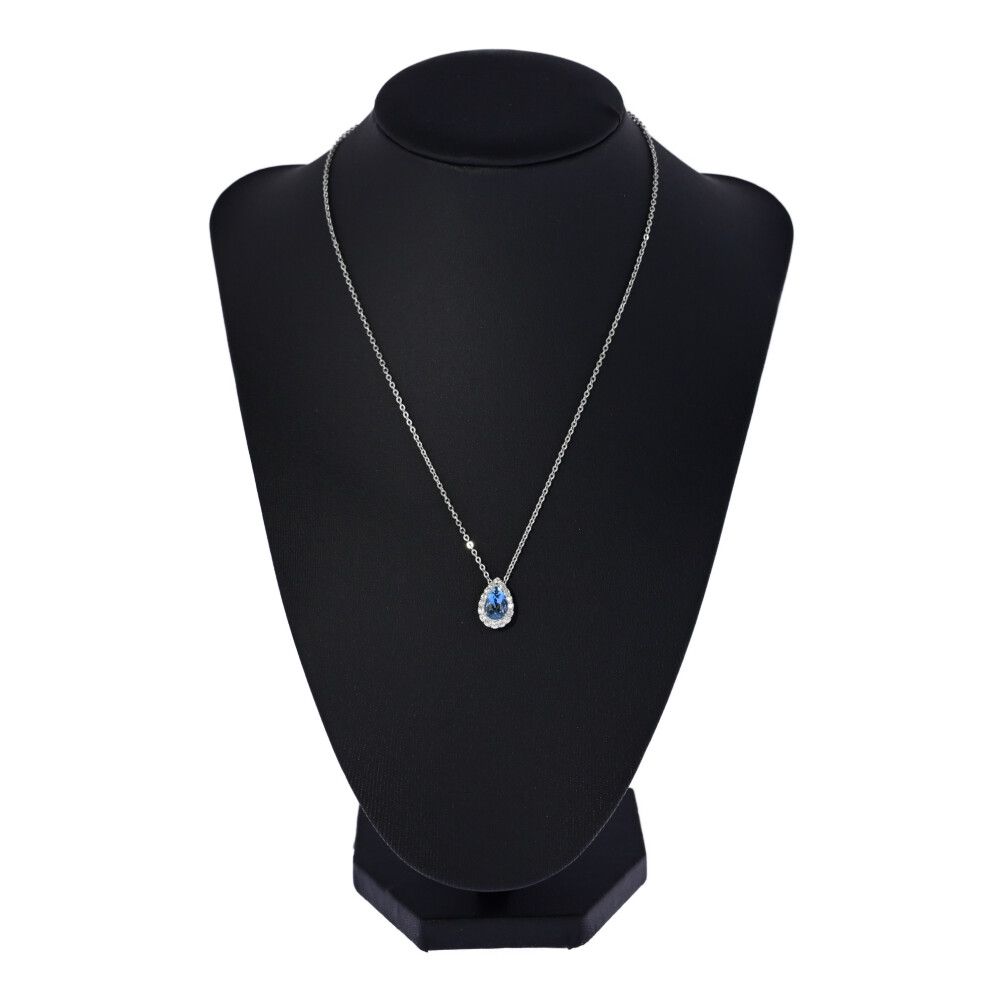 1.26ct|FD 0.35ct|ペアシェイプ アクアマリン ダイヤモンド ペンダントトップ|Pt900-2.4g|プラチナ|プレゼント|記念日 ♀ S レディース 590713 USTAUSTRALIA_COM_AU