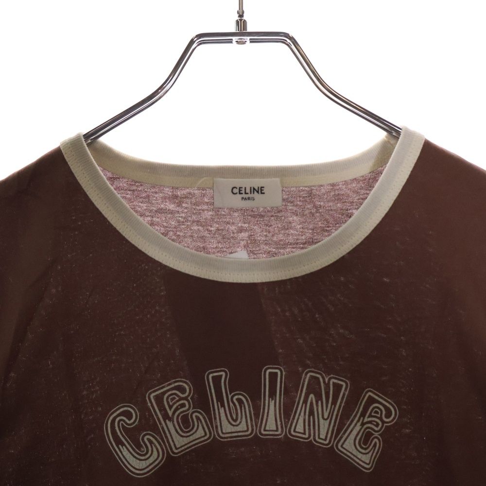 【★国内発送★】CELINE PARIS ボクシーTシャツ CELINE (セリーヌ) 70'S T-SHIRT WITH CRACKED EFFECT 2X97I671Q