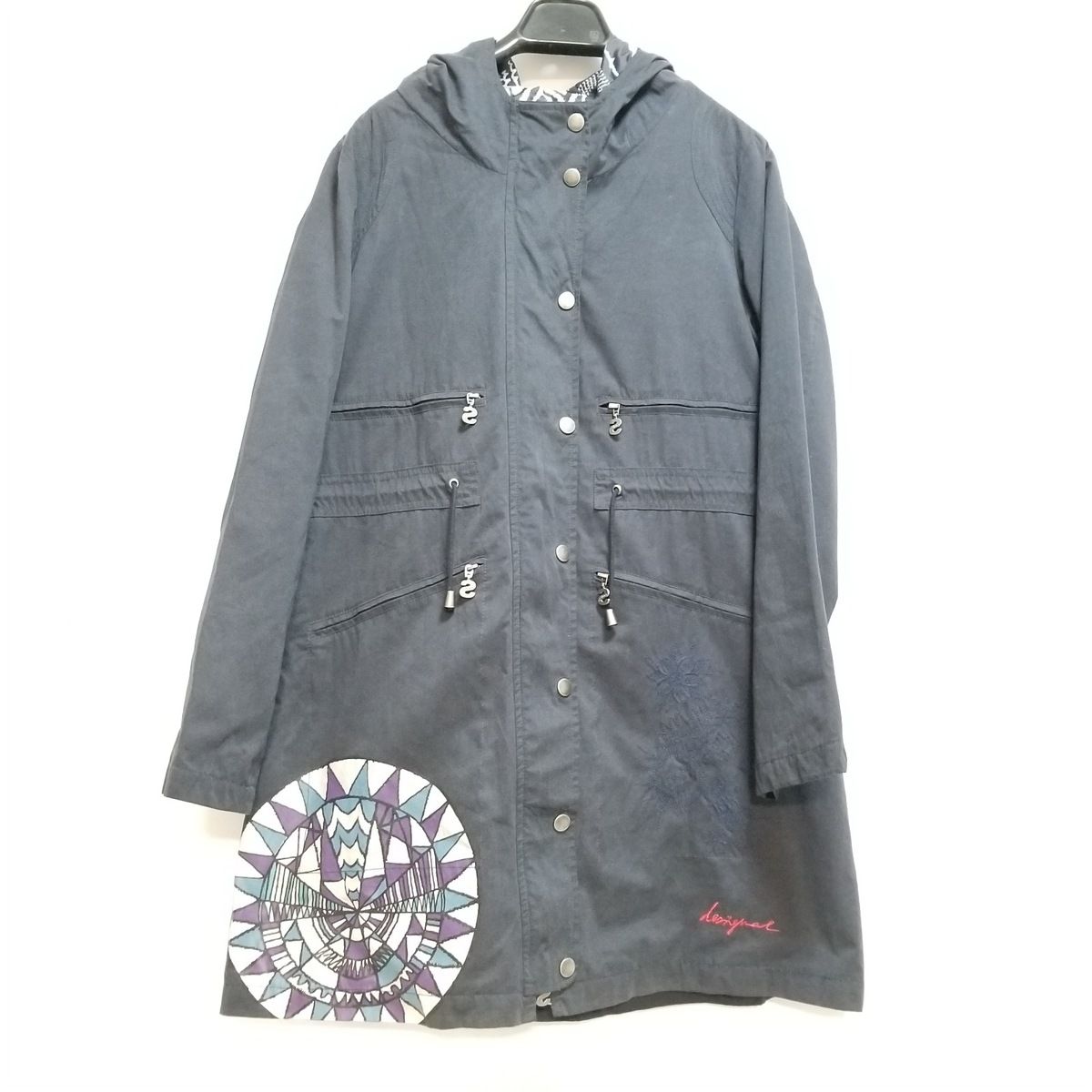 Desigual(デシグアル) コート サイズ40 XL レディース - 黒×パープル ...