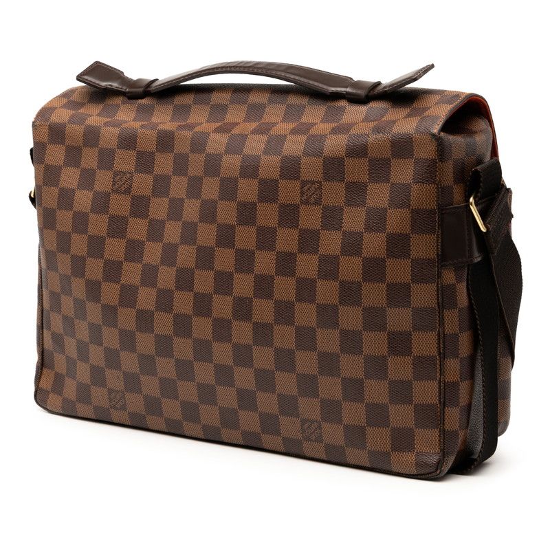 ルイ ヴィトン ダミエ ブロードウェイ ハンドバッグ ショルダーバッグ N42270 ブラウン PVC レザー メンズ LOUIS VUITTON 1-0235692
