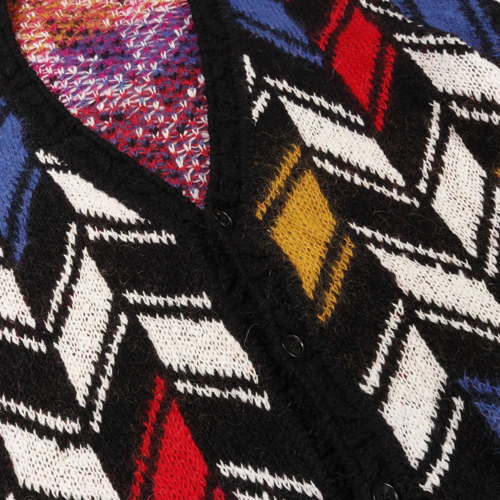 □超美品!サンローランパリ／21AWインターシャカーディガン L/マルチ